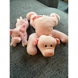 TY Inc 1994 Pink Pig Plush Stuffed Animal Douglas‎ Baby Pig Toy Kids Classic